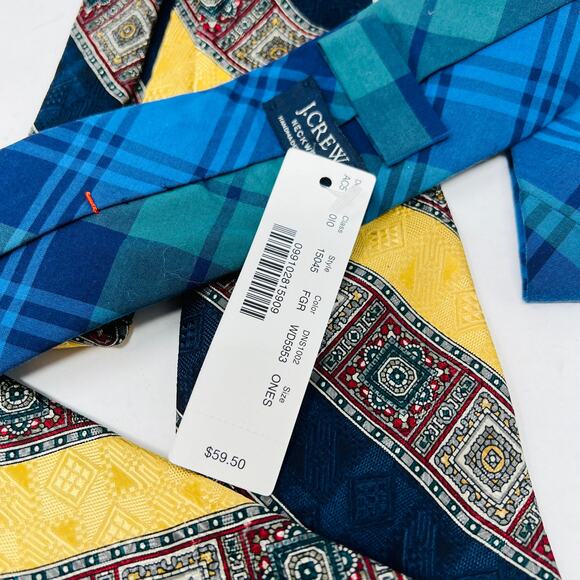 NEW! Bundle Silk Ties J Crew Barbara Blank yApre Handmade - Picture 8 of 8